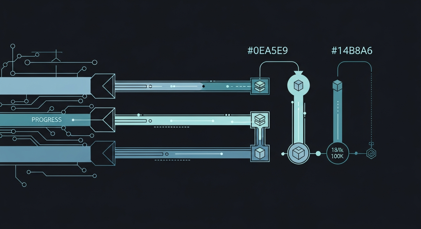 Parallel streams of structured data flowing through geometric pipelines representing the ZFS send/receive transfer